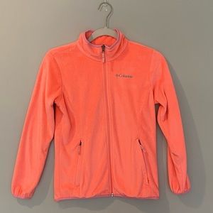 Girls youth Columbia jacket, 10/12 medium, coral